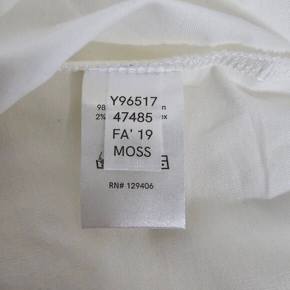 VENUS Top Blouse Women 6 White Open Long Sleeves Lace-up V-neck Belt Buckle - Picture 14 of 14